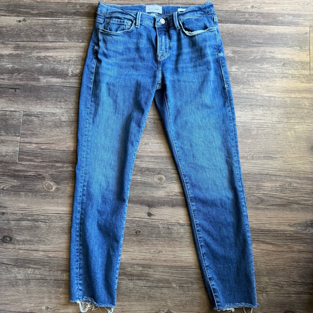 FRAME Le Garcon Jeans Womens 26 Boyfriend Slim Straight Denim Blue